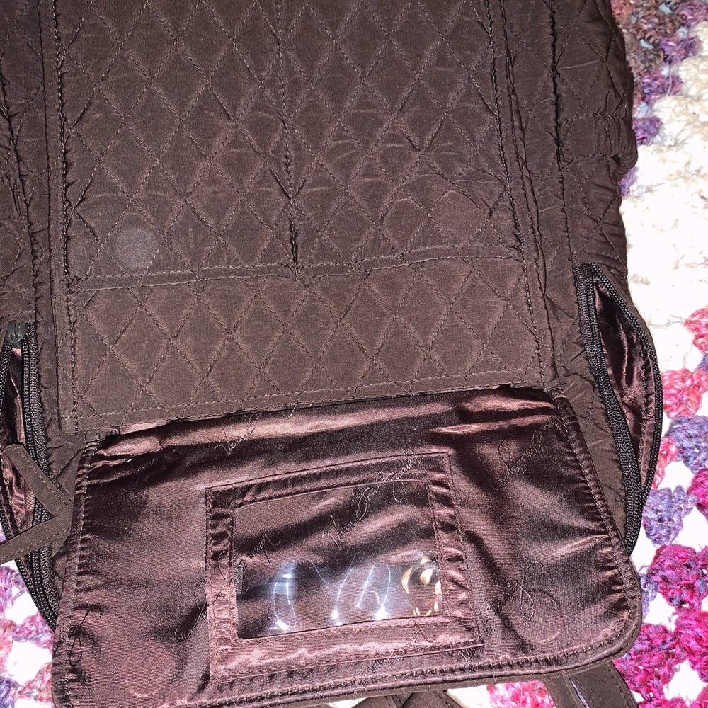 Vera Bradley backpack brown quilted pattern - Picture 9 of 16